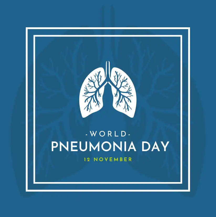 Blue World Pneumonia Day Illustration