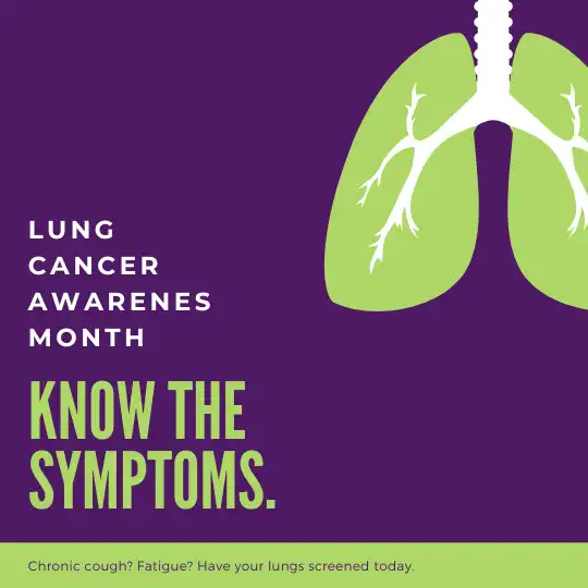 Lung cancer awareness month illustration