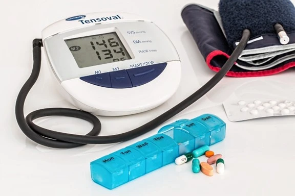 Blood pressure monitor, cuff and medications