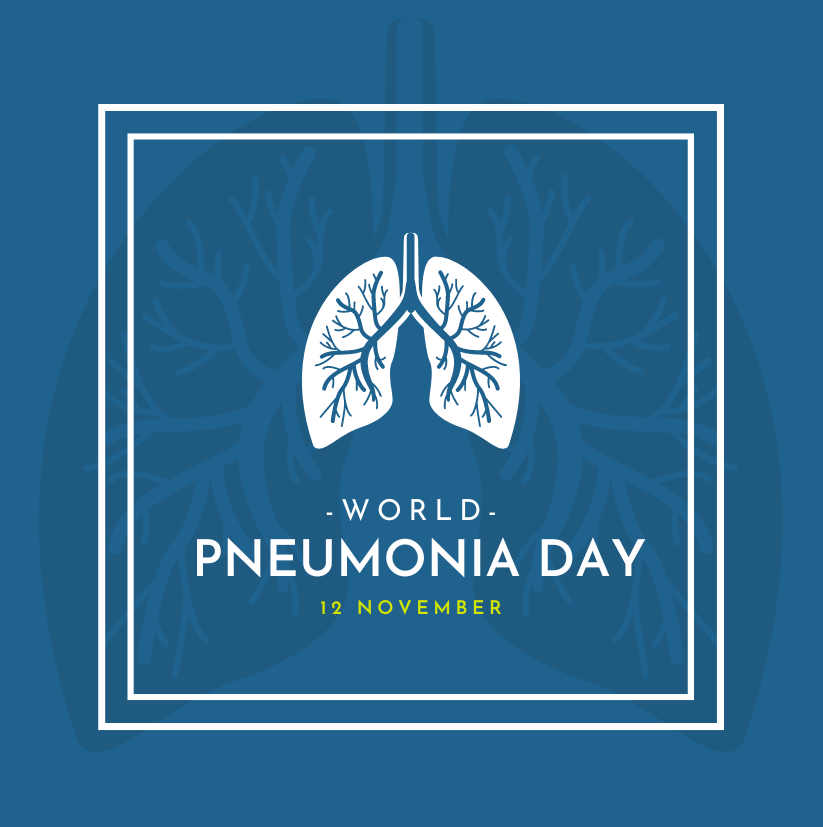 Blue World Pneumonia Day Illustration