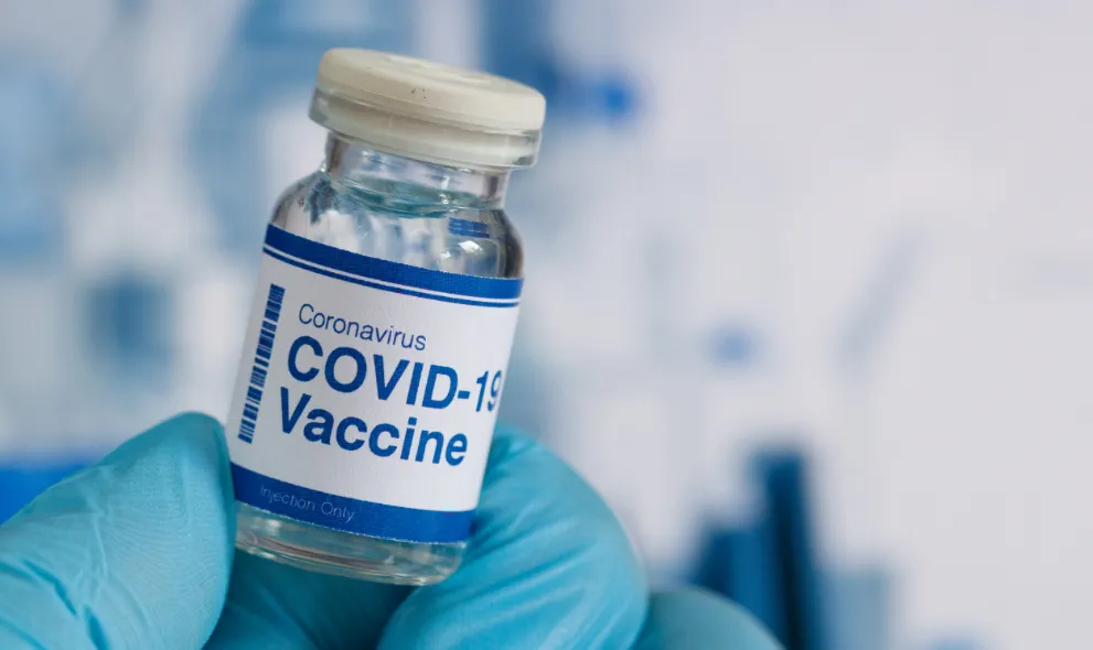 Bottle of covid 19 vaccine