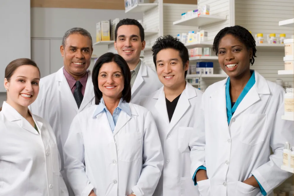 Diverse group of pharmacists