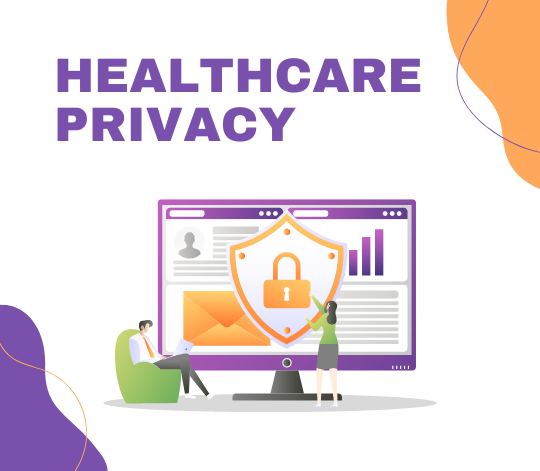 Healthcare Privacy Colored Gradient Illustration