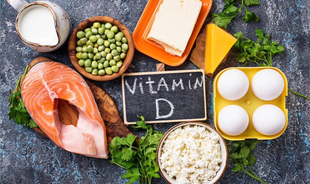 Healthy foods containing vitamin D