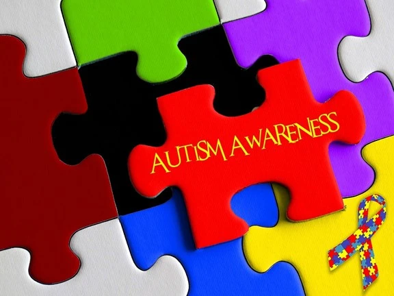 Autism awareness jigsaw puzzle piece