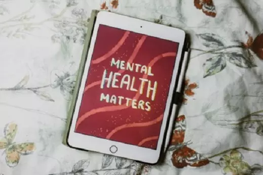 Mental Health Matters words on tablet