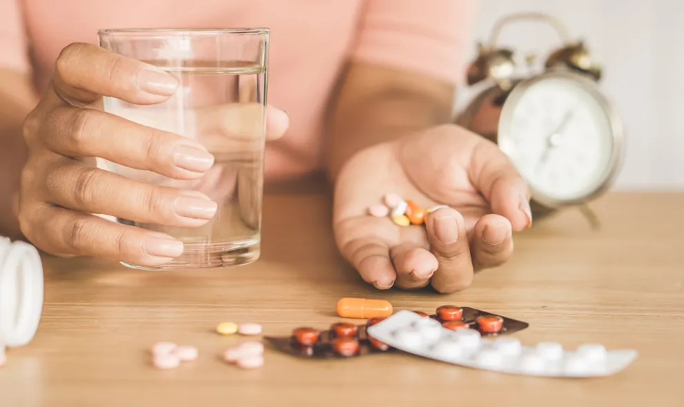 Patient with chronic illness taking lots of medications