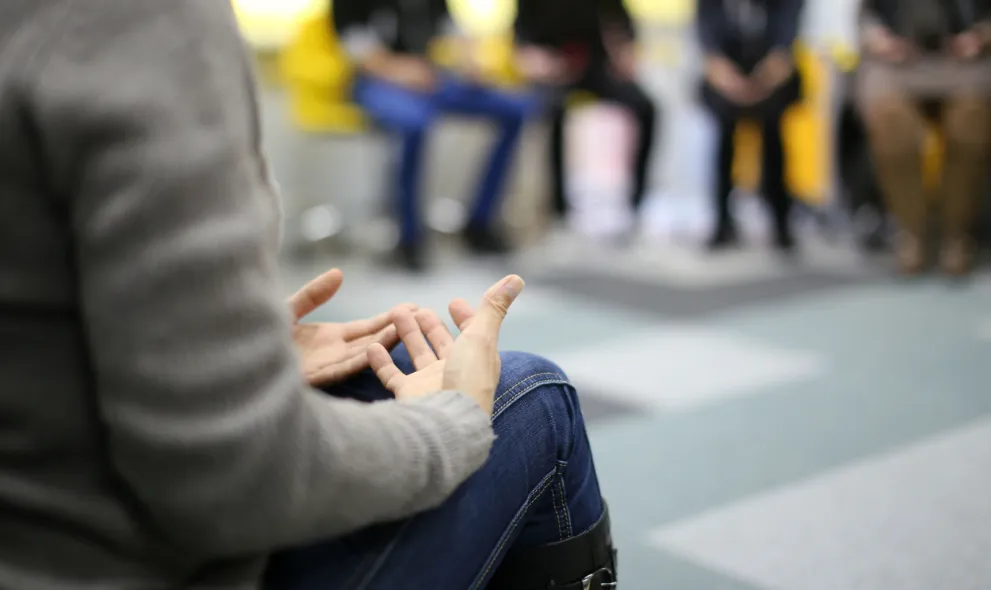 People in group therapy
