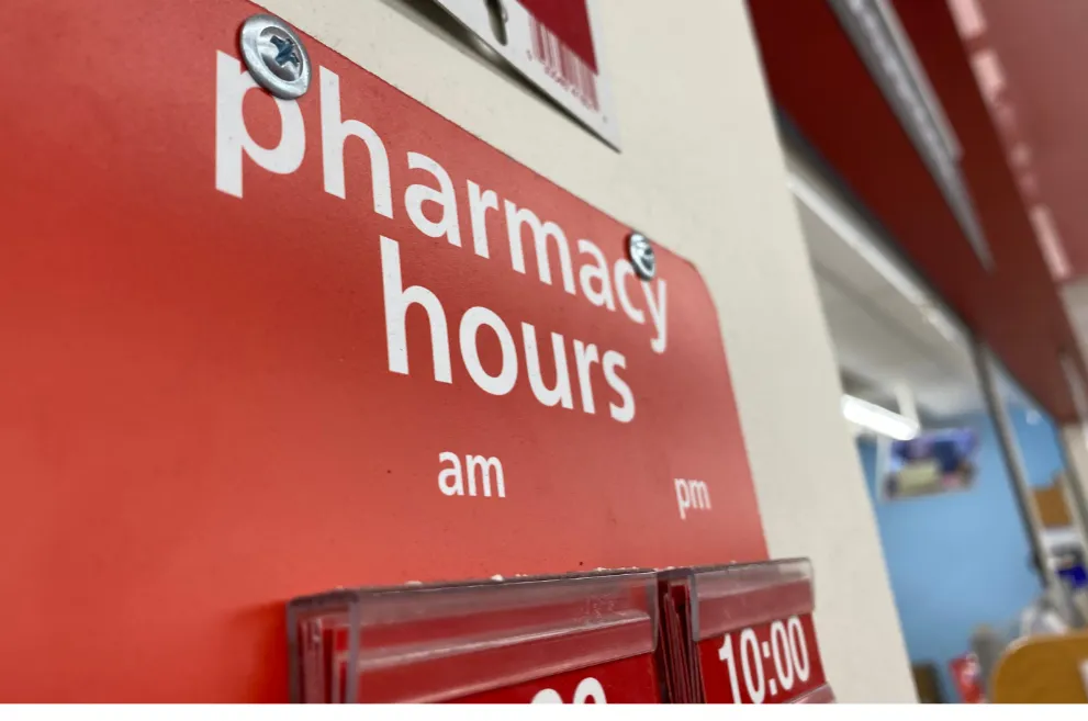Pharmacy hours sign