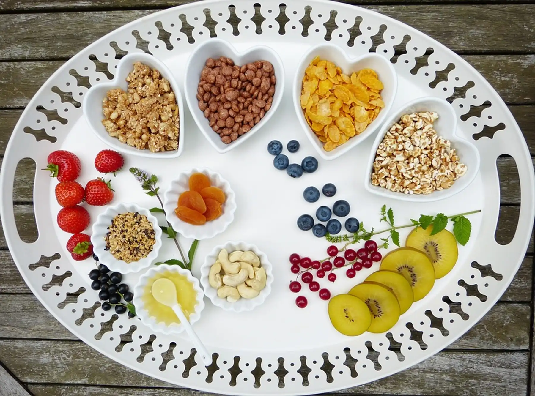 Platter of healthy food