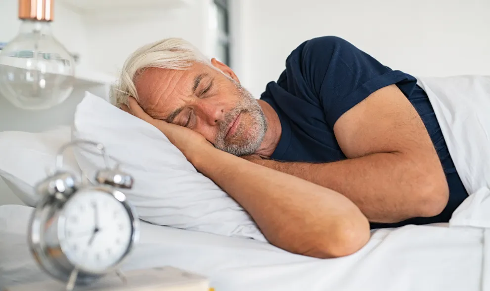 Senior man sleeping