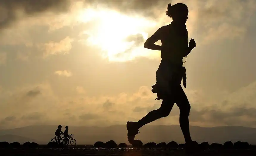 Runner at sunset