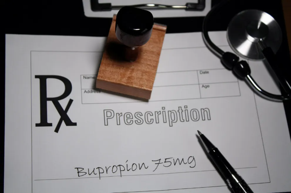 Written prescription for bupropion 75mg